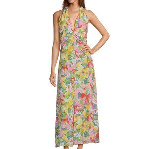 NWT Lucy Paris Floral Halter Neck Sleeveless Midi Dress Size L